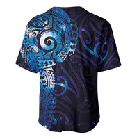 Matariki New Zealand Maori Koru Art Tattoo Baseball Jersey New Year Galaxy Blue Sky Style LT03 - Polynesian Pride