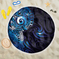 Matariki New Zealand Maori Koru Art Tattoo Beach Blanket New Year Galaxy Blue Sky Style LT03 One Size 150cm Blue - Polynesian Pride