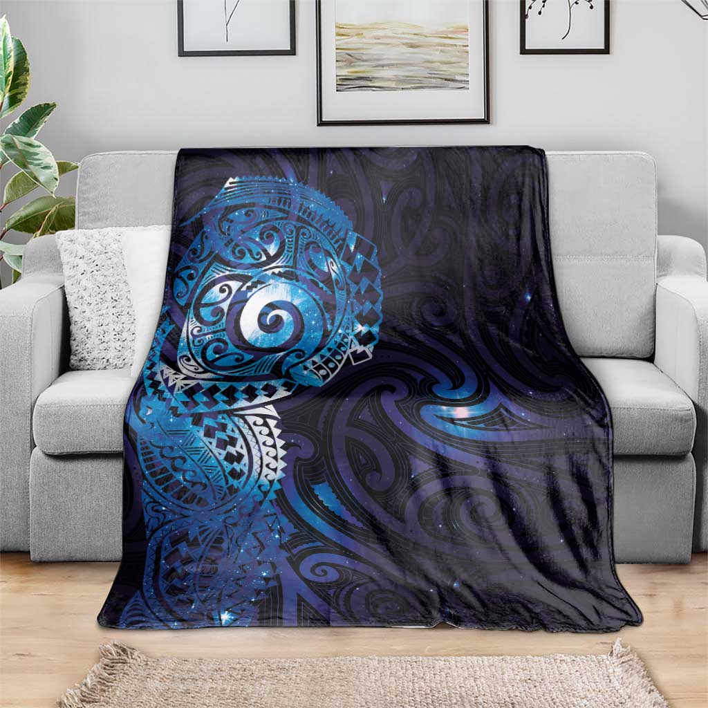 Matariki New Zealand Maori Koru Art Tattoo Blanket New Year Galaxy Blue Sky Style LT03 - Polynesian Pride