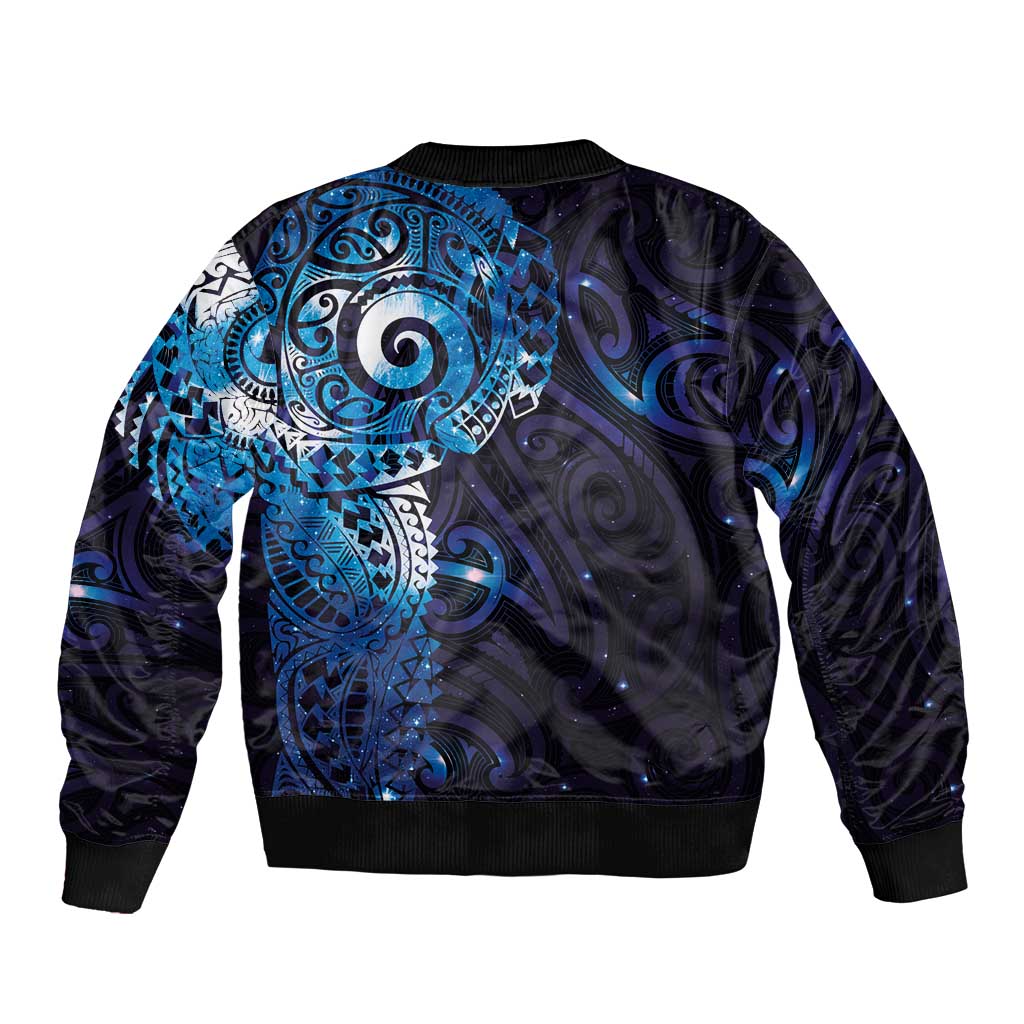 Matariki New Zealand Maori Koru Art Tattoo Bomber Jacket New Year Galaxy Blue Sky Style LT03 - Polynesian Pride