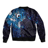 Matariki New Zealand Maori Koru Art Tattoo Bomber Jacket New Year Galaxy Blue Sky Style LT03 - Polynesian Pride