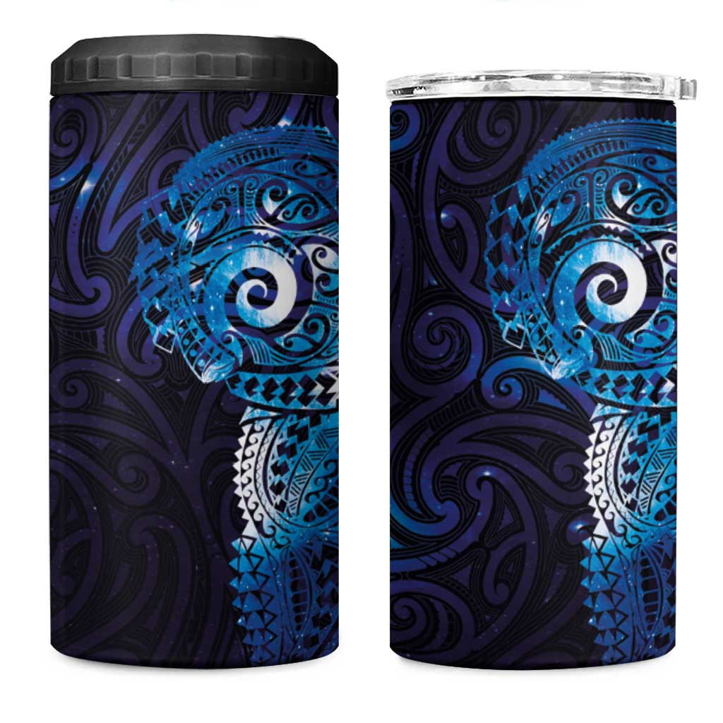 Matariki New Zealand Maori Koru Art Tattoo 4 in 1 Can Cooler Tumbler New Year Galaxy Blue Sky Style