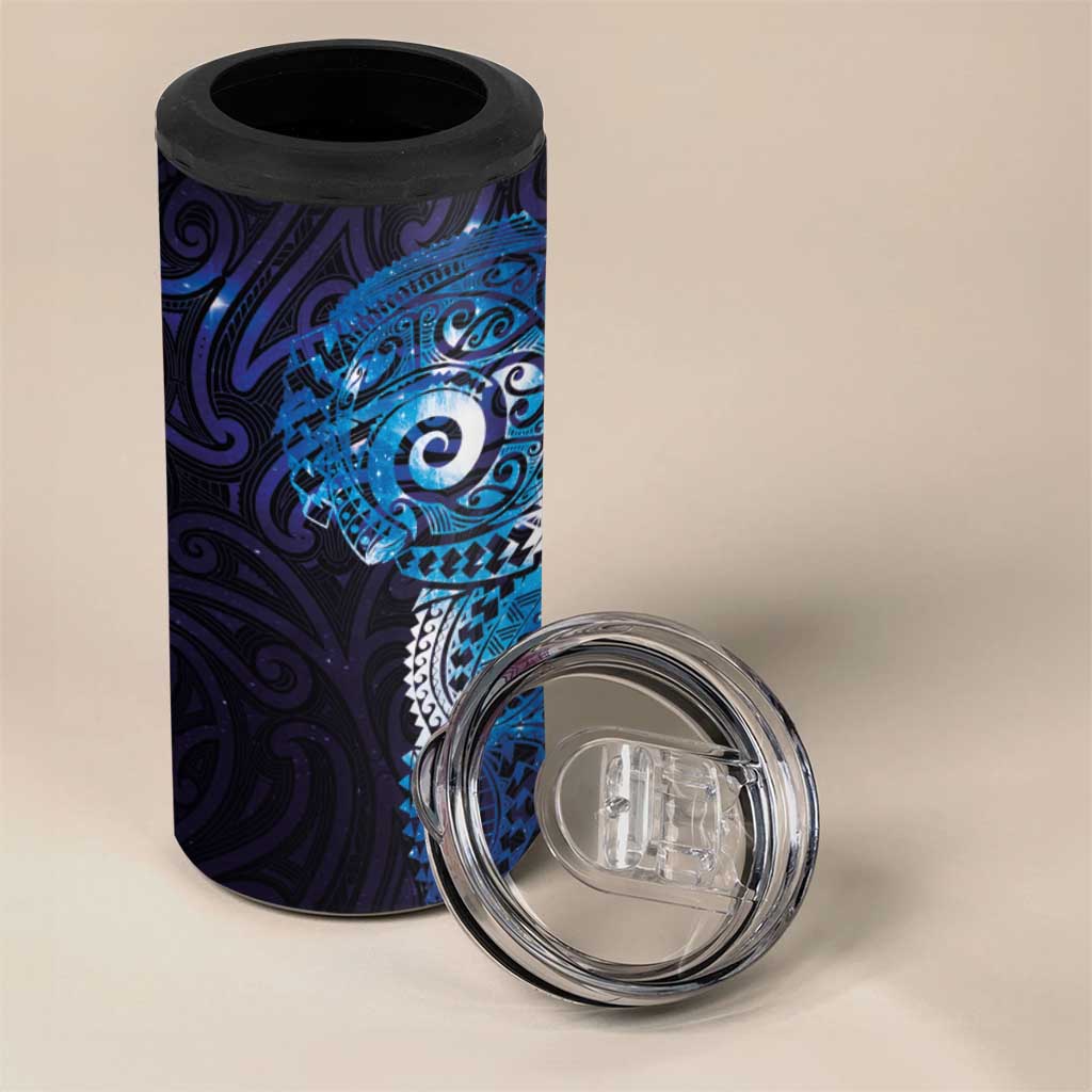 Matariki New Zealand Maori Koru Art Tattoo 4 in 1 Can Cooler Tumbler New Year Galaxy Blue Sky Style LT03 - Polynesian Pride