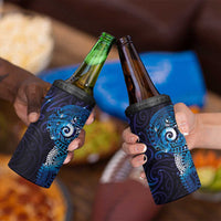 Matariki New Zealand Maori Koru Art Tattoo 4 in 1 Can Cooler Tumbler New Year Galaxy Blue Sky Style LT03 - Polynesian Pride