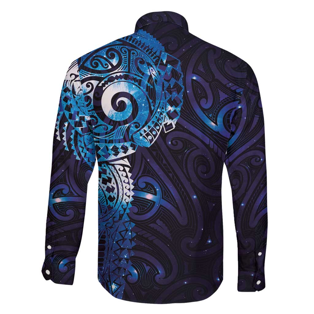 Matariki New Zealand Maori Koru Art Tattoo Family Matching Tank Maxi Dress and Hawaiian Shirt New Year Galaxy Blue Sky Style LT03 - Polynesian Pride