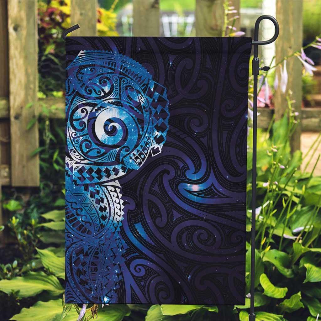 Matariki New Zealand Maori Koru Art Tattoo Garden Flag New Year Galaxy Blue Sky Style LT03 Garden Flag Blue - Polynesian Pride