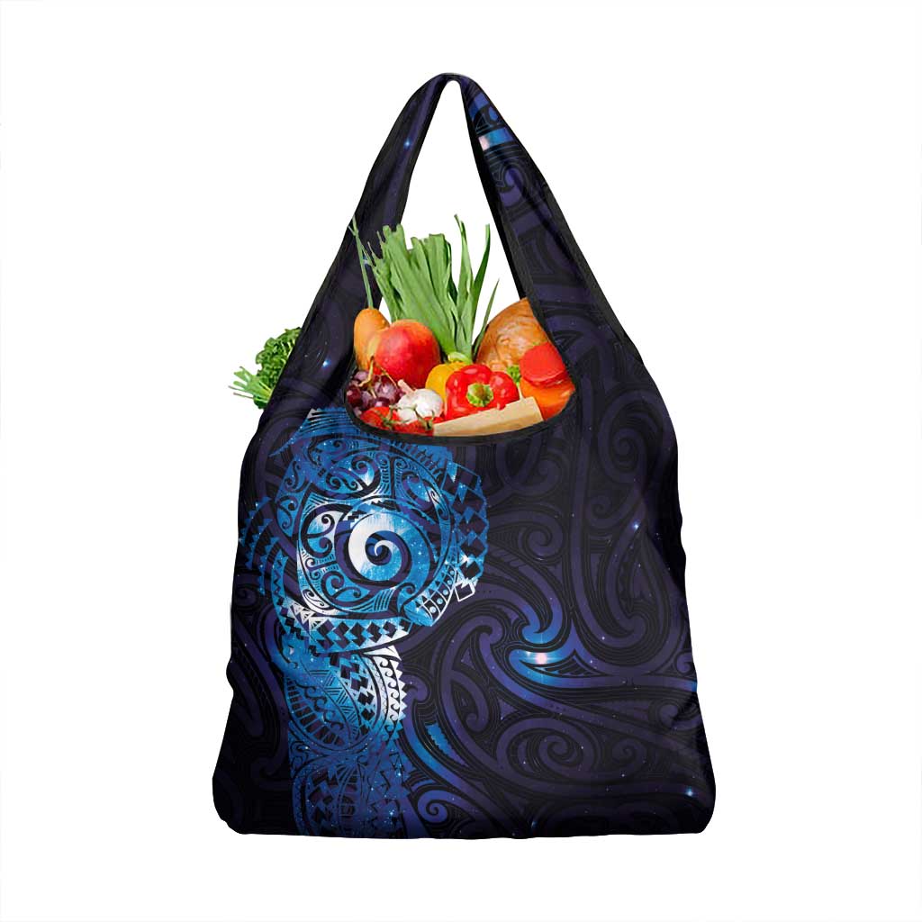Matariki New Zealand Maori Koru Art Tattoo Grocery Bag New Year Galaxy Blue Sky Style LT03 1-pack One Size Blue - Polynesian Pride