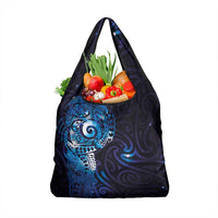 Matariki New Zealand Maori Koru Art Tattoo Grocery Bag New Year Galaxy Blue Sky Style LT03 1-pack One Size Blue - Polynesian Pride