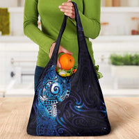 Matariki New Zealand Maori Koru Art Tattoo Grocery Bag New Year Galaxy Blue Sky Style LT03 - Polynesian Pride