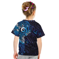 Matariki New Zealand Maori Koru Art Tattoo Kid T Shirt New Year Galaxy Blue Sky Style LT03 - Polynesian Pride