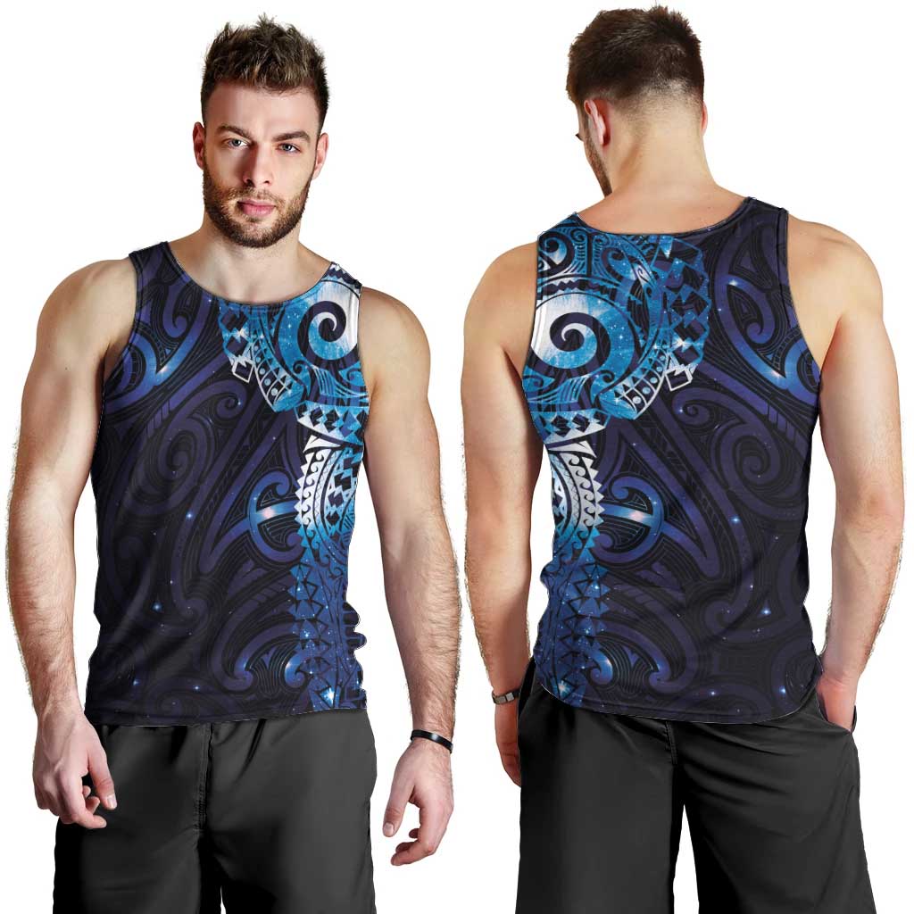 Matariki New Zealand Maori Koru Art Tattoo Men Tank Top New Year Galaxy Blue Sky Style LT03 - Polynesian Pride