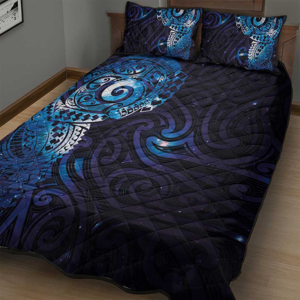 Matariki New Zealand Maori Koru Art Tattoo Quilt Bed Set New Year Galaxy Blue Sky Style LT03 - Polynesian Pride