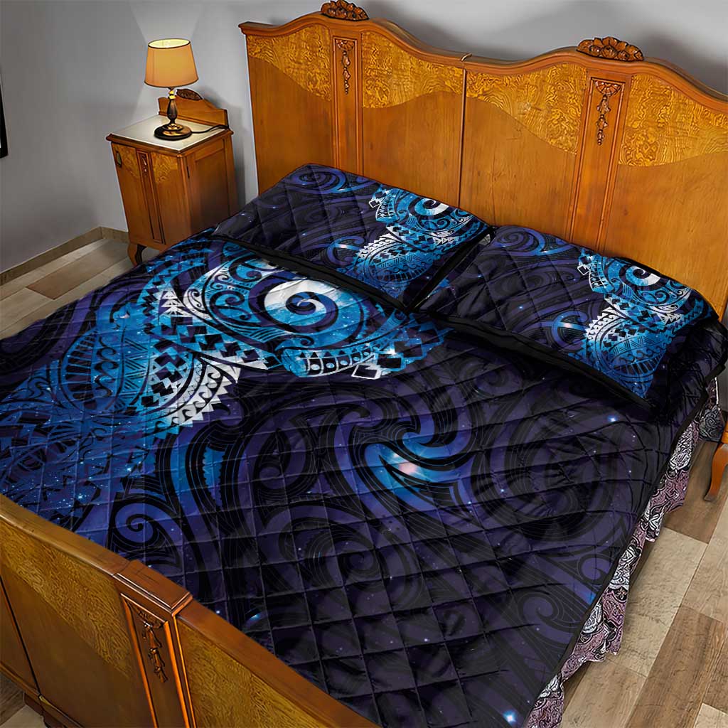 Matariki New Zealand Maori Koru Art Tattoo Quilt Bed Set New Year Galaxy Blue Sky Style LT03 - Polynesian Pride