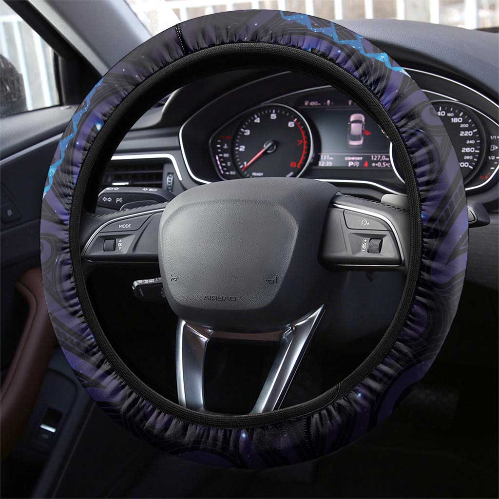 Matariki New Zealand Maori Koru Art Tattoo Steering Wheel Cover New Year Galaxy Blue Sky Style LT03 - Polynesian Pride