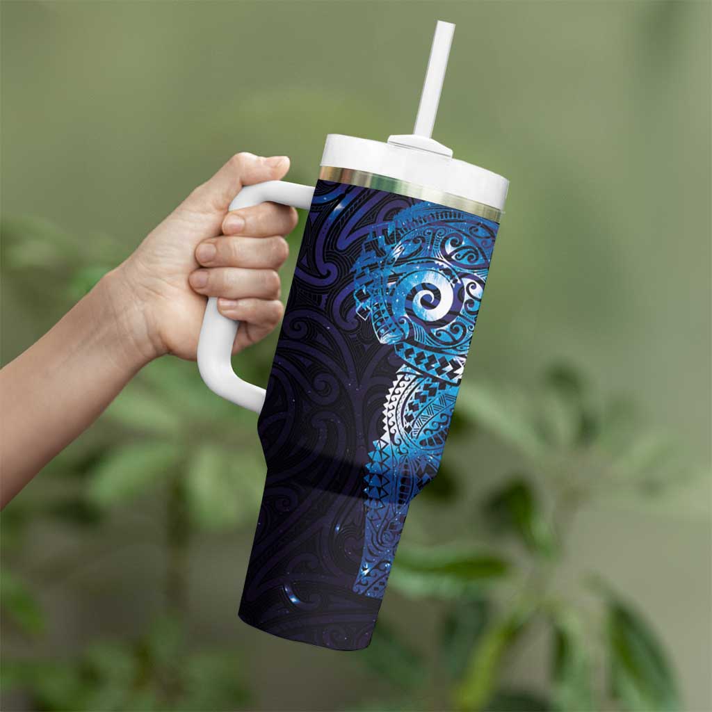Matariki New Zealand Maori Koru Art Tattoo Tumbler With Handle New Year Galaxy Blue Sky Style LT03 - Polynesian Pride