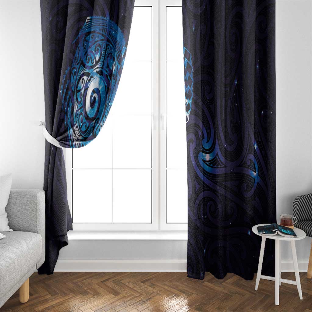 Matariki New Zealand Maori Koru Art Tattoo Window Curtain New Year Galaxy Blue Sky Style LT03 - Polynesian Pride