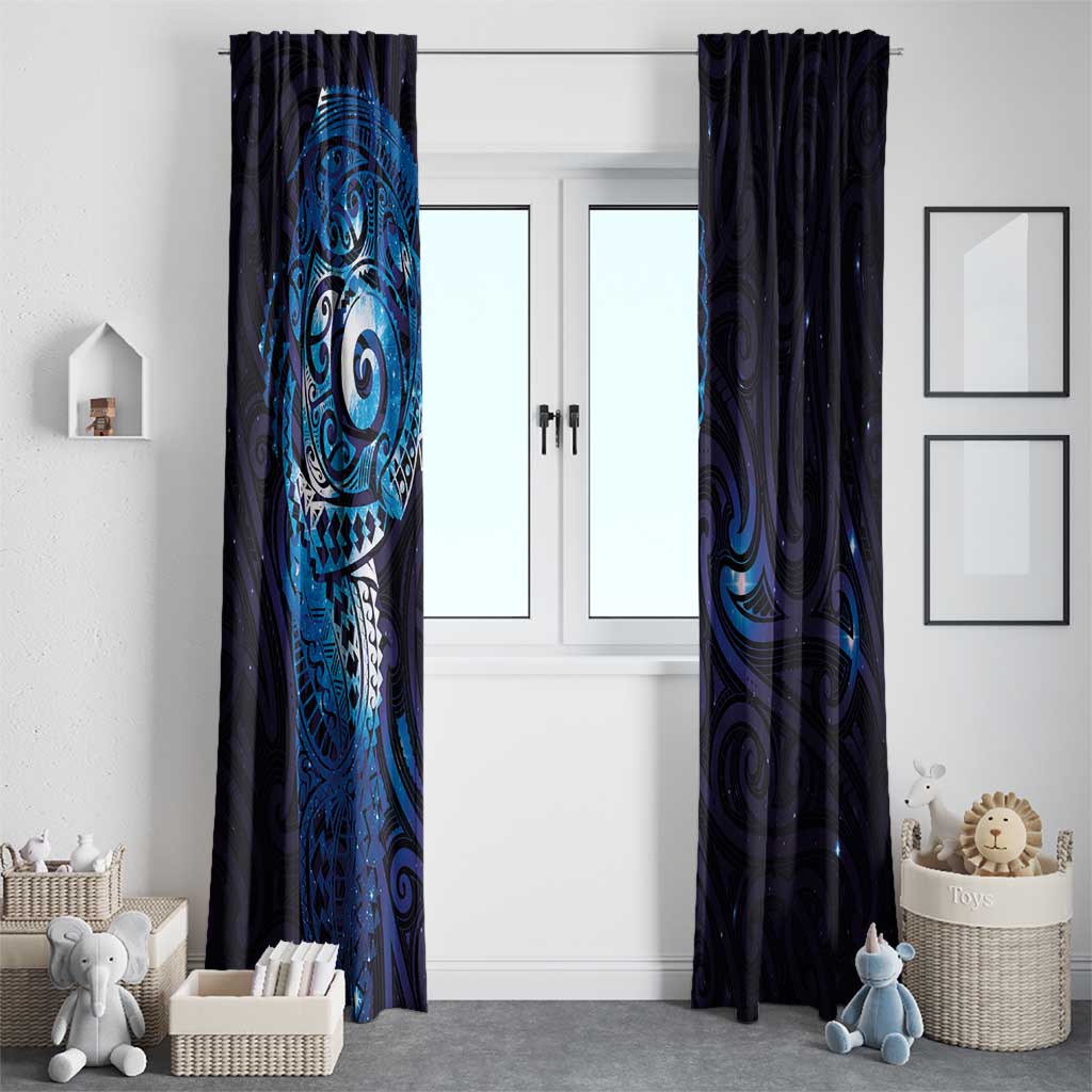 Matariki New Zealand Maori Koru Art Tattoo Window Curtain New Year Galaxy Blue Sky Style LT03 - Polynesian Pride