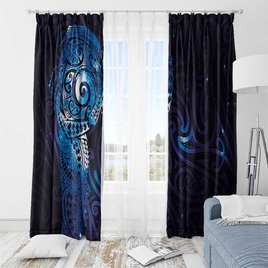 Matariki New Zealand Maori Koru Art Tattoo Window Curtain New Year Galaxy Blue Sky Style LT03 - Polynesian Pride