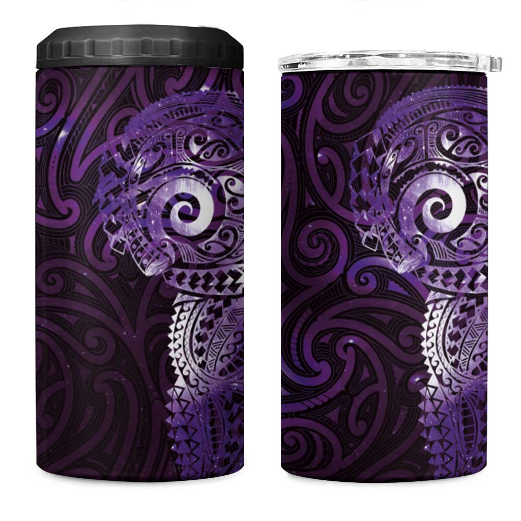 Matariki New Zealand Maori Koru Art Tattoo 4 in 1 Can Cooler Tumbler New Year Galaxy Purple Sky Style LT03 One Size: 16 oz Purple - Polynesian Pride