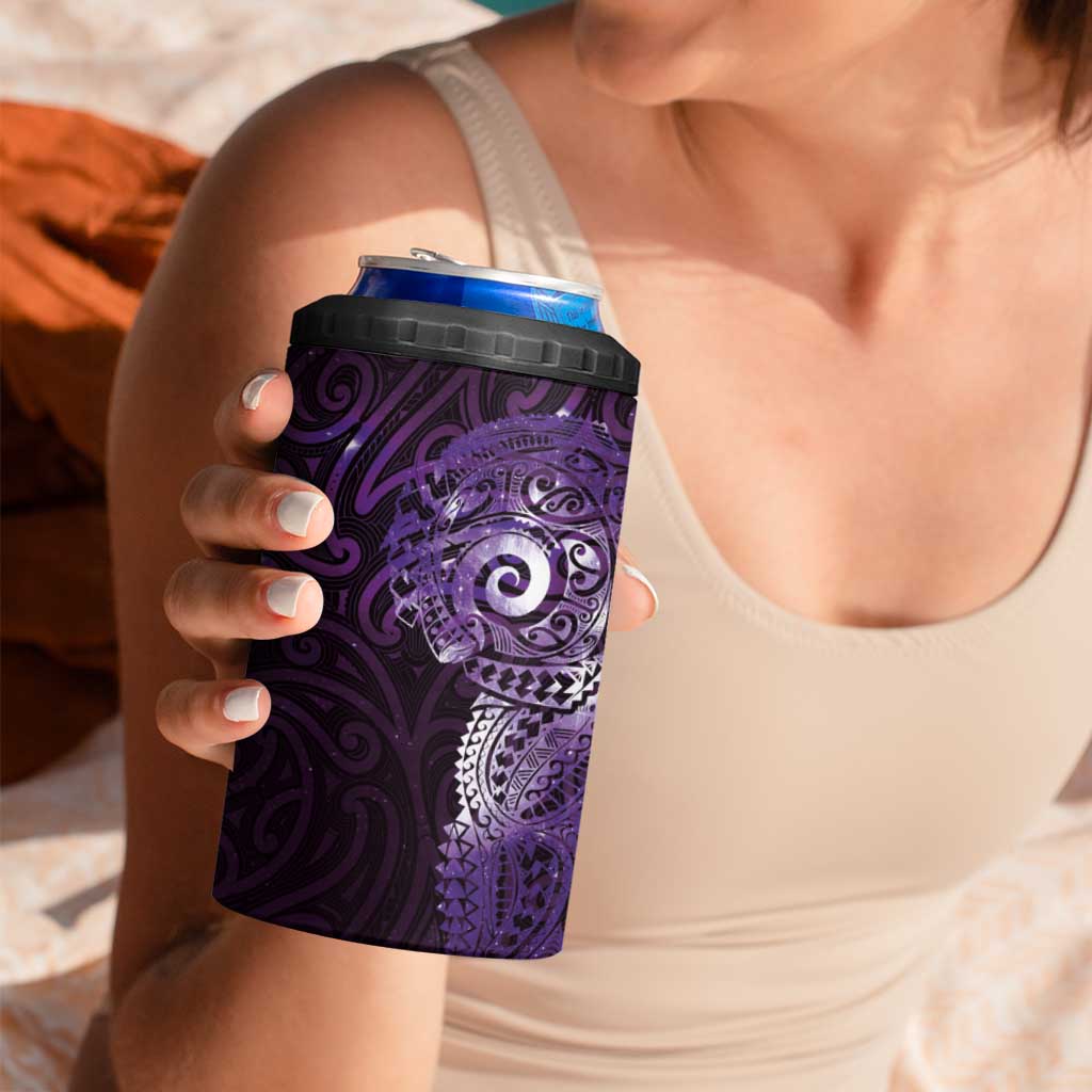 Matariki New Zealand Maori Koru Art Tattoo 4 in 1 Can Cooler Tumbler New Year Galaxy Purple Sky Style LT03 - Polynesian Pride