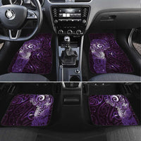 Matariki New Zealand Maori Koru Art Tattoo Car Mats New Year Galaxy Purple Sky Style LT03 Set 4pcs Purple - Polynesian Pride
