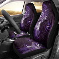 Matariki New Zealand Maori Koru Art Tattoo Car Seat Cover New Year Galaxy Purple Sky Style