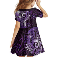 Matariki New Zealand Maori Koru Art Tattoo Family Matching Mermaid Dress and Hawaiian Shirt New Year Galaxy Purple Sky Style LT03 - Polynesian Pride