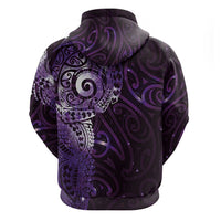 Matariki New Zealand Maori Koru Art Tattoo Hoodie New Year Galaxy Purple Sky Style LT03 - Polynesian Pride