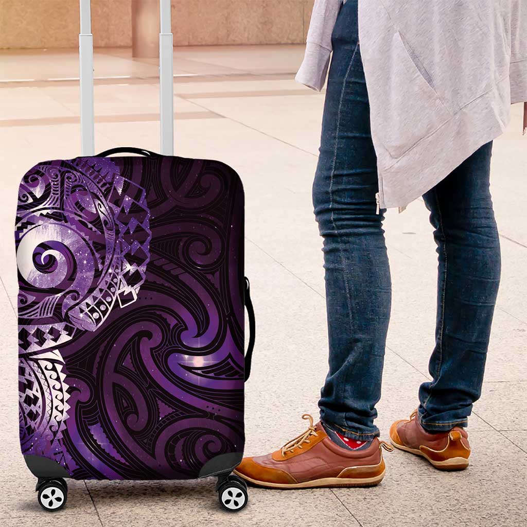Matariki New Zealand Maori Koru Art Tattoo Luggage Cover New Year Galaxy Purple Sky Style LT03 Purple - Polynesian Pride