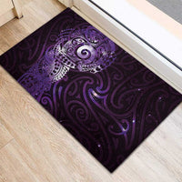 Matariki New Zealand Maori Koru Art Tattoo Rubber Doormat New Year Galaxy Purple Sky Style LT03 - Polynesian Pride