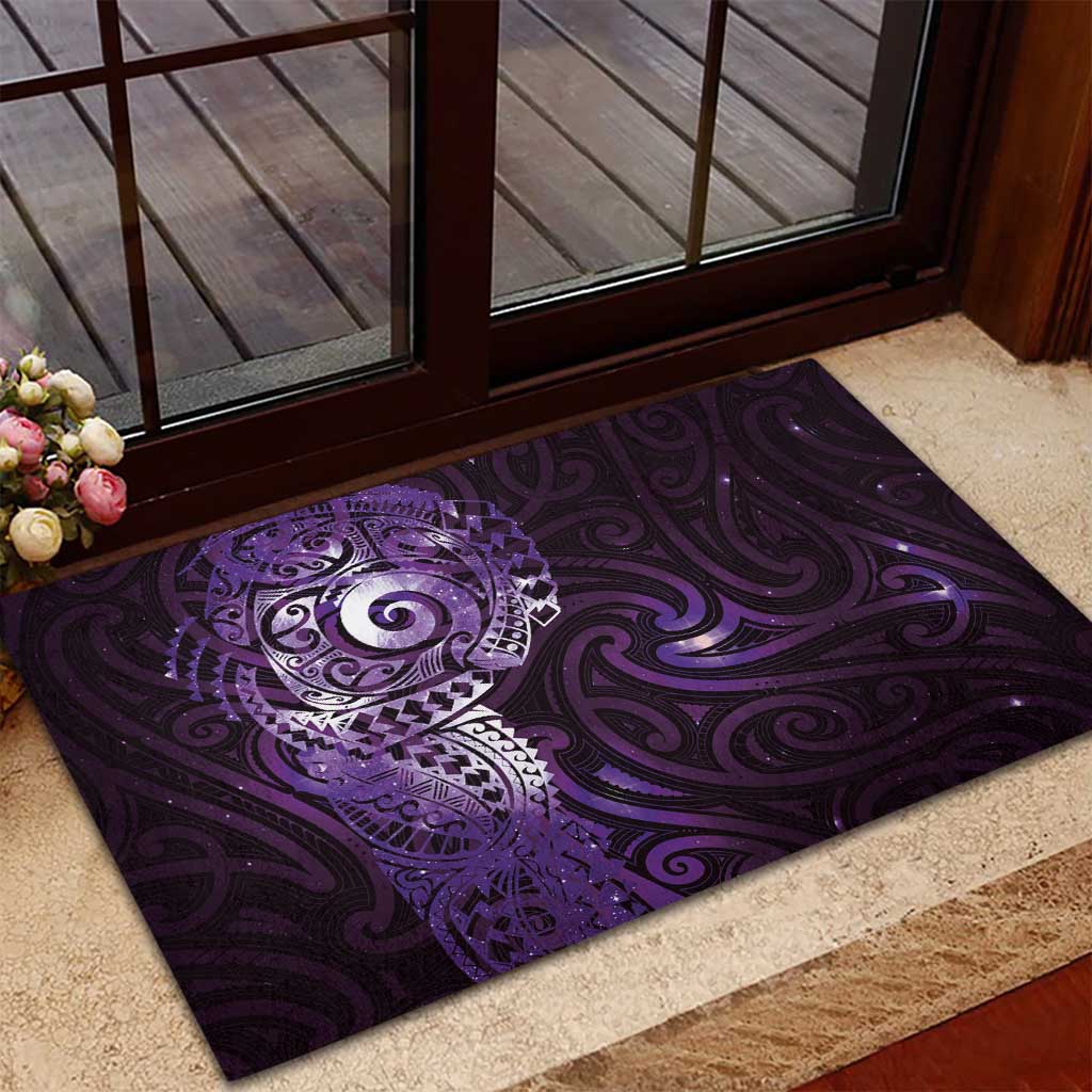 Matariki New Zealand Maori Koru Art Tattoo Rubber Doormat New Year Galaxy Purple Sky Style LT03 - Polynesian Pride