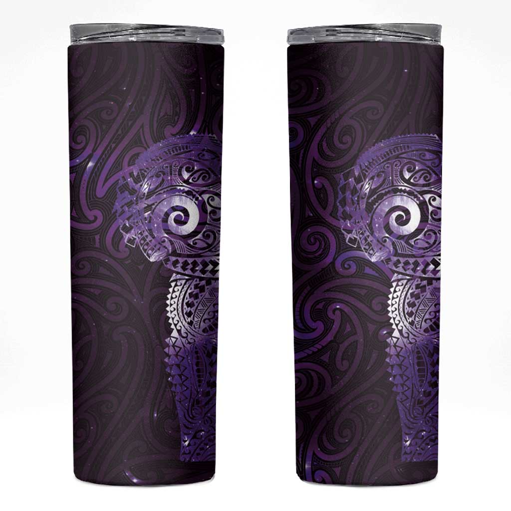 Matariki New Zealand Maori Koru Art Tattoo Skinny Tumbler New Year Galaxy Purple Sky Style