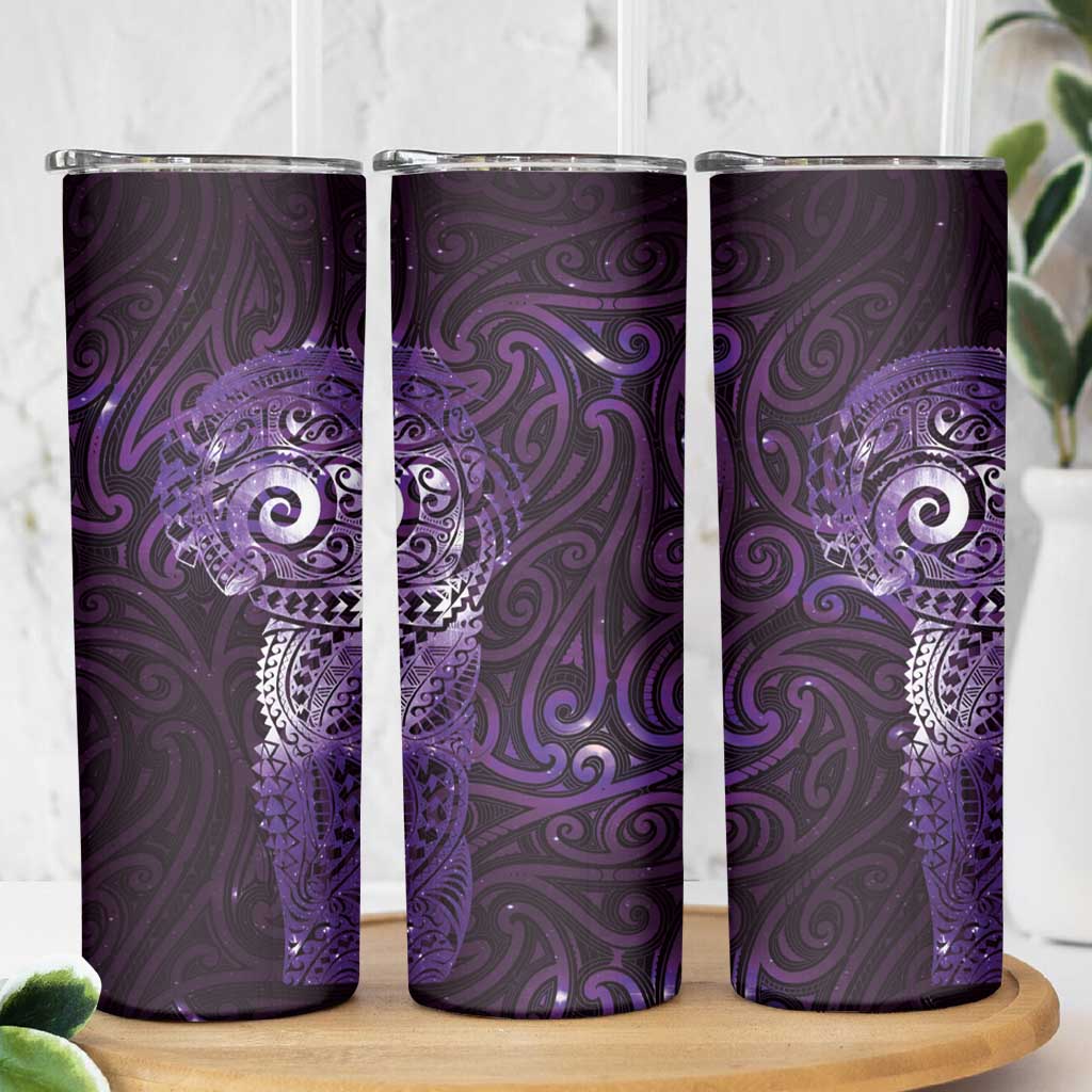 Matariki New Zealand Maori Koru Art Tattoo Skinny Tumbler New Year Galaxy Purple Sky Style LT03 - Polynesian Pride