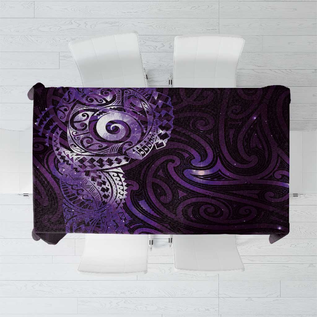 Matariki New Zealand Maori Koru Art Tattoo Tablecloth New Year Galaxy Purple Sky Style LT03 Purple - Polynesian Pride