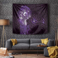 Matariki New Zealand Maori Koru Art Tattoo Tapestry New Year Galaxy Purple Sky Style LT03 Purple - Polynesian Pride