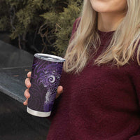 Matariki New Zealand Maori Koru Art Tattoo Tumbler Cup New Year Galaxy Purple Sky Style