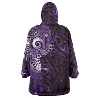 Matariki New Zealand Maori Koru Art Tattoo Wearable Blanket Hoodie New Year Galaxy Purple Sky Style LT03 - Polynesian Pride