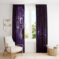 Matariki New Zealand Maori Koru Art Tattoo Window Curtain New Year Galaxy Purple Sky Style LT03 - Polynesian Pride