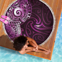 Matariki New Zealand Maori Koru Art Tattoo Beach Blanket New Year Galaxy Pink Sky Style LT03 - Polynesian Pride