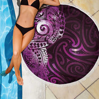 Matariki New Zealand Maori Koru Art Tattoo Beach Blanket New Year Galaxy Pink Sky Style LT03 - Polynesian Pride