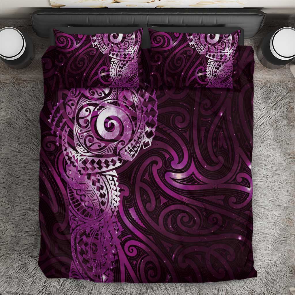 Matariki New Zealand Maori Koru Art Tattoo Bedding Set New Year Galaxy Pink Sky Style LT03 Pink - Polynesian Pride