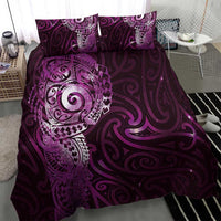 Matariki New Zealand Maori Koru Art Tattoo Bedding Set New Year Galaxy Pink Sky Style LT03 - Polynesian Pride