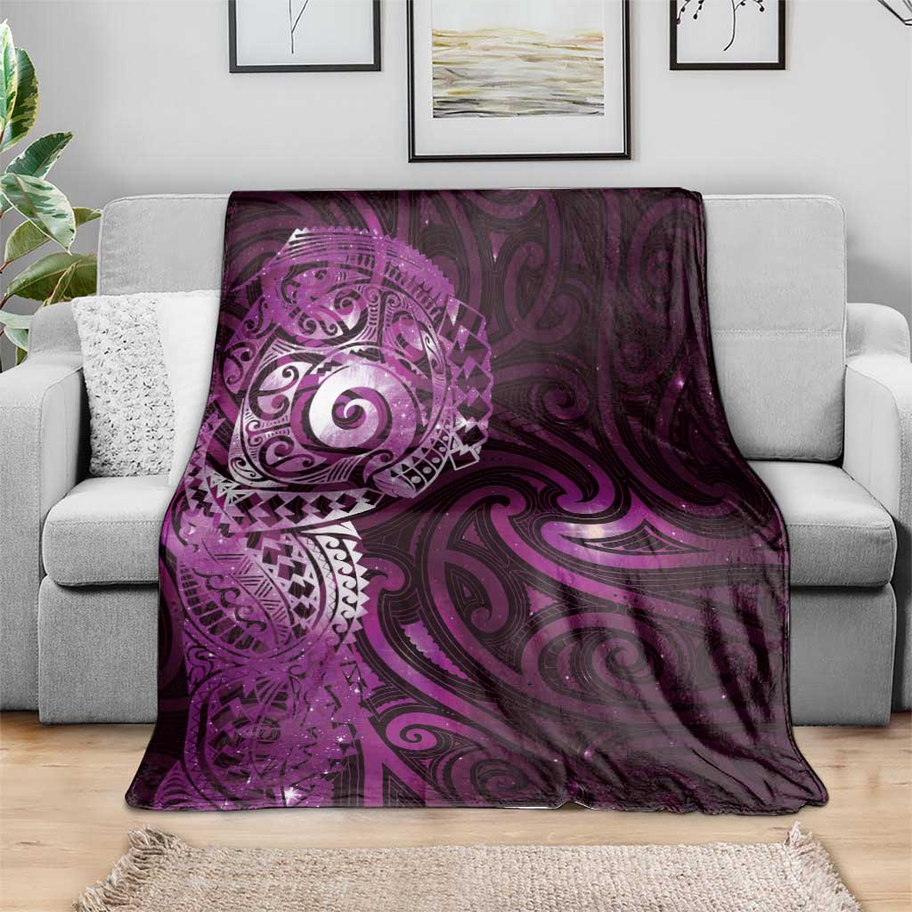Matariki New Zealand Maori Koru Art Tattoo Blanket New Year Galaxy Pink Sky Style LT03 - Polynesian Pride