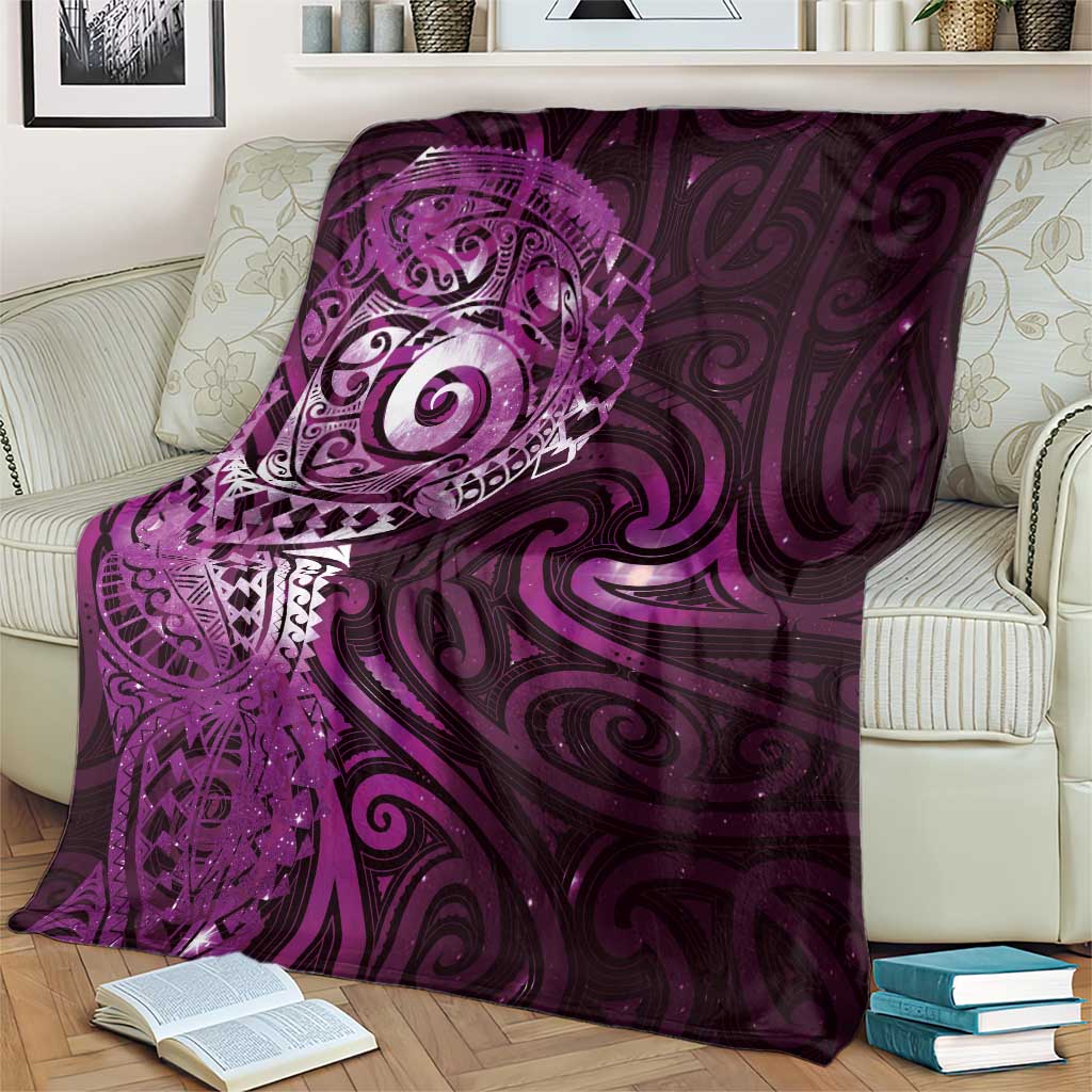 Matariki New Zealand Maori Koru Art Tattoo Blanket New Year Galaxy Pink Sky Style LT03 - Polynesian Pride