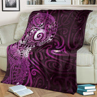 Matariki New Zealand Maori Koru Art Tattoo Blanket New Year Galaxy Pink Sky Style LT03 - Polynesian Pride