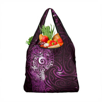 Matariki New Zealand Maori Koru Art Tattoo Grocery Bag New Year Galaxy Pink Sky Style LT03 1-pack One Size Pink - Polynesian Pride