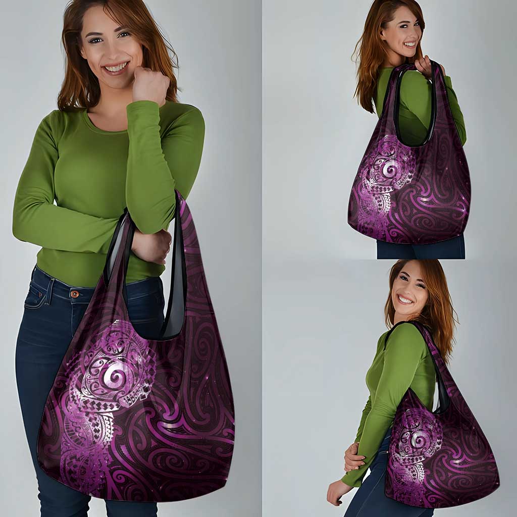Matariki New Zealand Maori Koru Art Tattoo Grocery Bag New Year Galaxy Pink Sky Style LT03 - Polynesian Pride