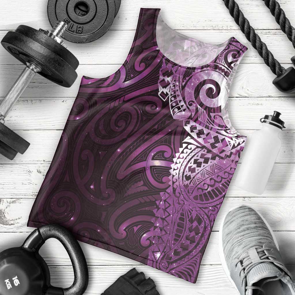 Matariki New Zealand Maori Koru Art Tattoo Men Tank Top New Year Galaxy Pink Sky Style LT03 - Polynesian Pride