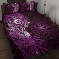 Matariki New Zealand Maori Koru Art Tattoo Quilt Bed Set New Year Galaxy Pink Sky Style LT03 Pink - Polynesian Pride