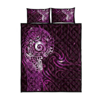 Matariki New Zealand Maori Koru Art Tattoo Quilt Bed Set New Year Galaxy Pink Sky Style LT03 - Polynesian Pride